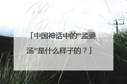 中国神话中的“孟婆汤”是什么样子的?