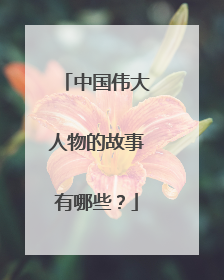中国伟大人物的故事有哪些？