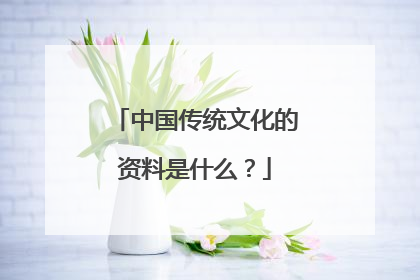 中国传统文化的资料是什么?
