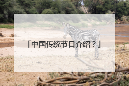 中国传统节日介绍？