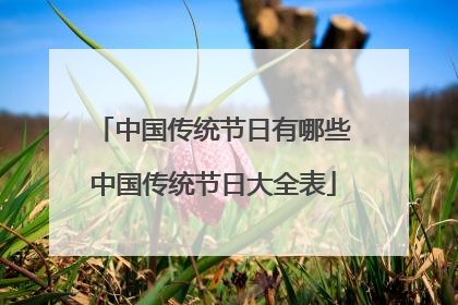 中国传统节日有哪些中国传统节日大全表