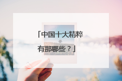 中国十大精粹有那哪些?