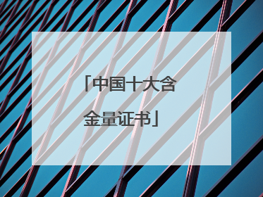 中国十大含金量证书