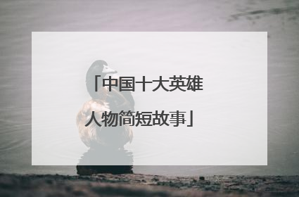 中国十大英雄人物简短故事