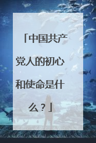 中国共产党人的初心和使命是什么?