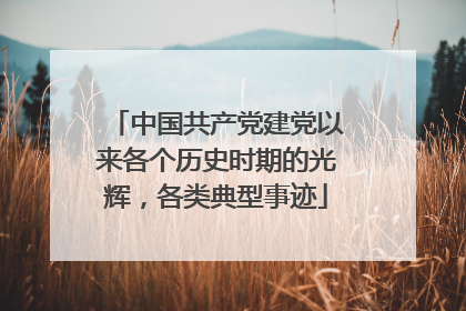 中国共产党建党以来各个历史时期的光辉，各类典型事迹