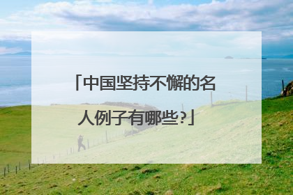 中国坚持不懈的名人例子有哪些?