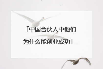 中国合伙人中他们为什么能创业成功