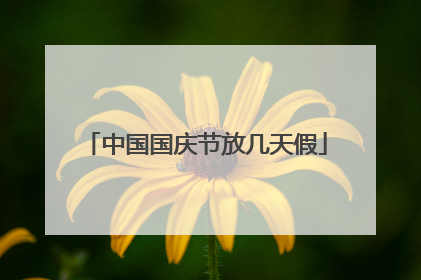 中国国庆节放几天假