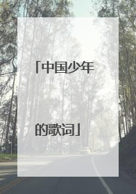 中国少年的歌词