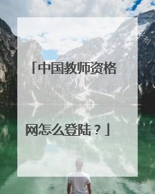 中国教师资格网怎么登陆？