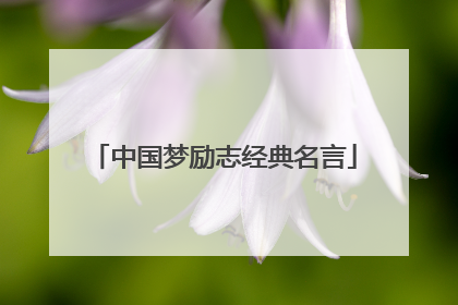 中国梦励志经典名言
