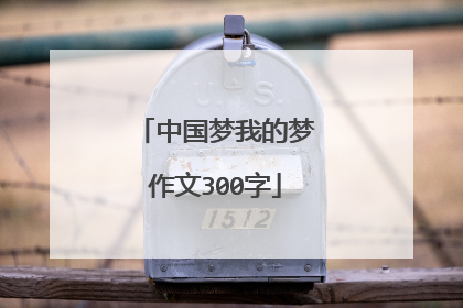 中国梦我的梦作文300字