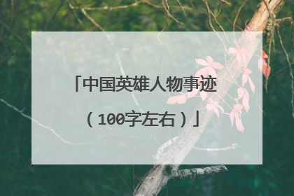 中国英雄人物事迹（100字左右）