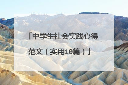 中学生社会实践心得范文（实用10篇）