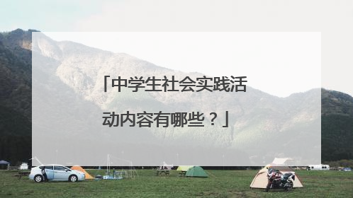中学生社会实践活动内容有哪些?