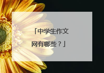 中学生作文网有哪些？