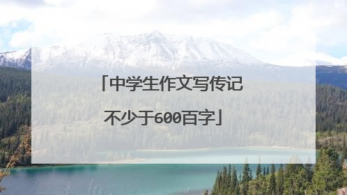 中学生作文写传记不少于600百字