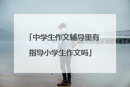 中学生作文辅导里有指导小学生作文吗