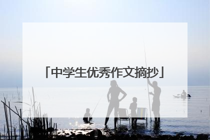 中学生优秀作文摘抄