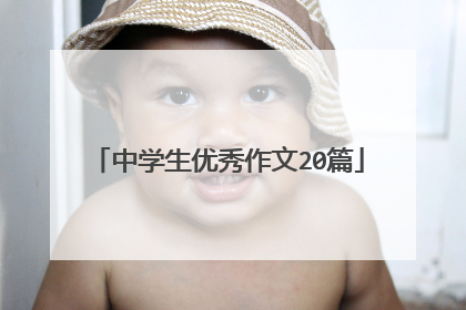 中学生优秀作文20篇
