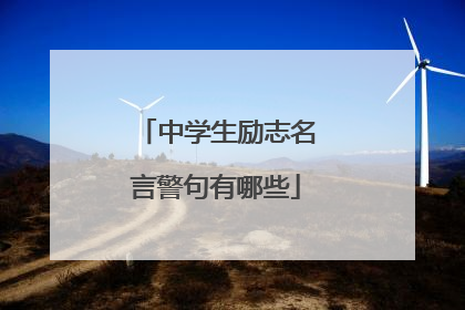 中学生励志名言警句有哪些