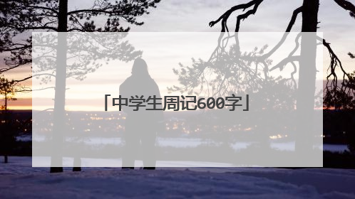 中学生周记600字