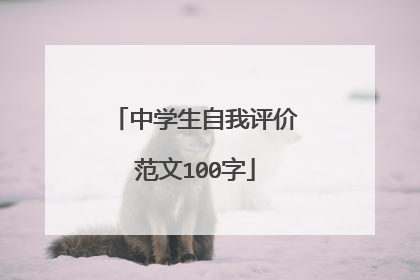 中学生自我评价范文100字