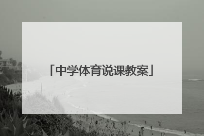 中学体育说课教案