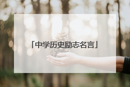 中学历史励志名言