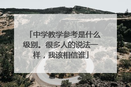 中学教学参考是什么级别。很多人的说法一样，我该相信谁