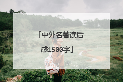 中外名著读后感1500字