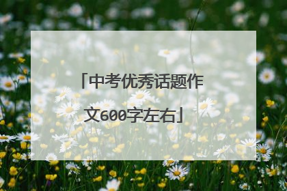 中考优秀话题作文600字左右