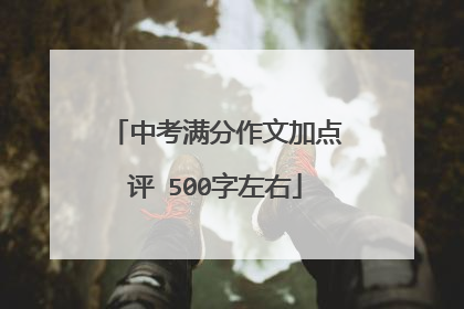 中考满分作文加点评 500字左右