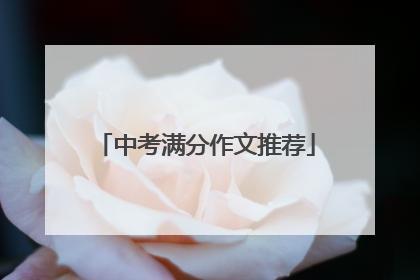 中考满分作文推荐