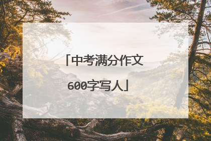 中考满分作文600字写人