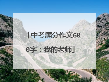 中考满分作文600字：我的老师