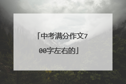 中考满分作文700字左右的