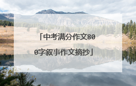 中考满分作文800字叙事作文摘抄