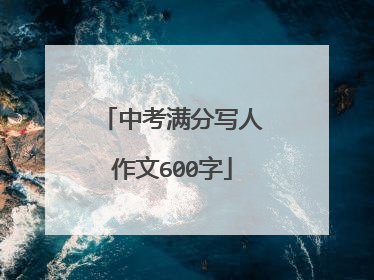 中考满分写人作文600字