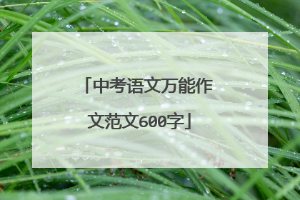 中考语文万能作文范文600字