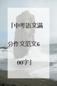 中考语文满分作文范文600字