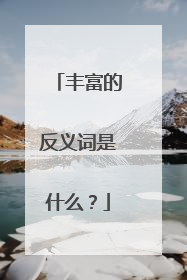 丰富的反义词是什么？