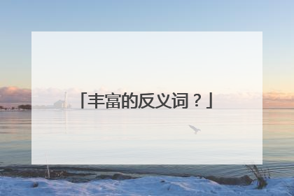 丰富的反义词？