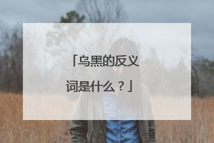 乌黑的反义词是什么？