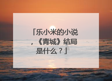 乐小米的小说,《青城》结局是什么?