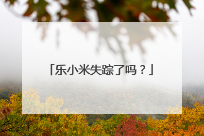 乐小米失踪了吗?