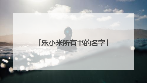 乐小米所有书的名字