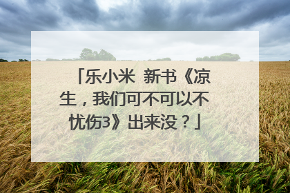 乐小米 新书《凉生,我们可不可以不忧伤3》出来没?