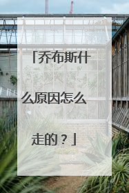 乔布斯什么原因怎么走的?